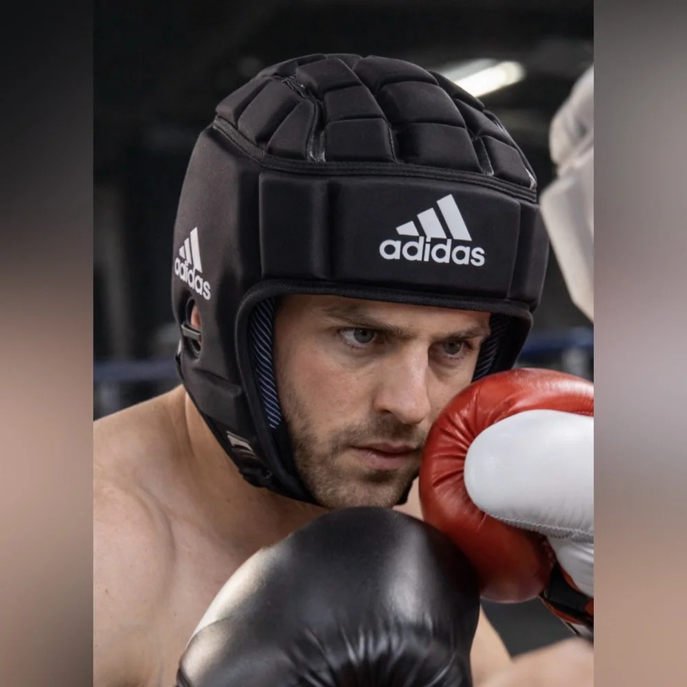 Adidas D3O Boxing Headgear Sparring Helmet Black Size M(B122)✨